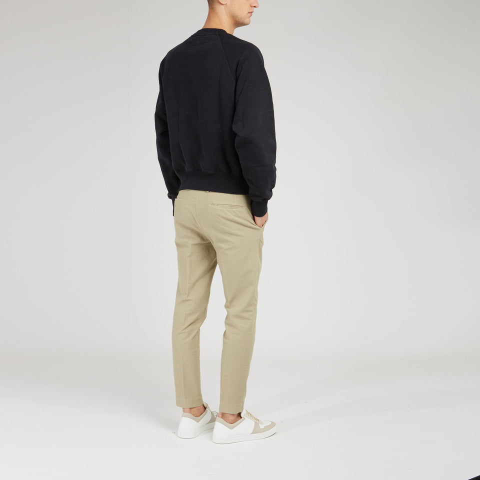 Felpa "Ami Paris FR" in cotone nera - GIO MORETTI