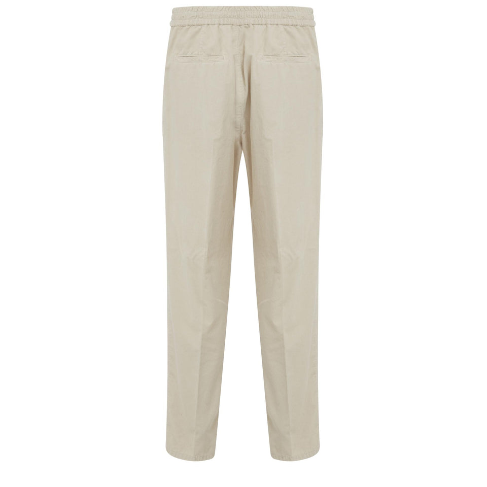 Pantalone chino in cotone beige