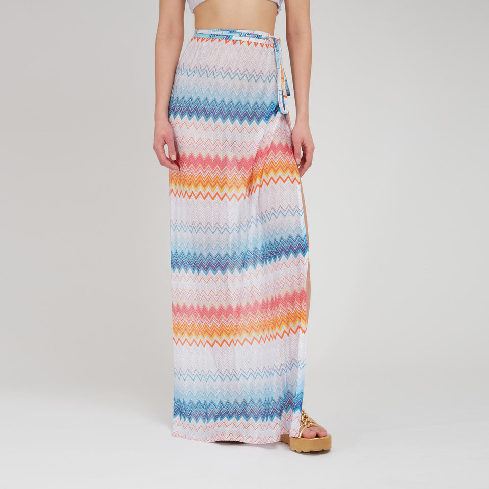 Gonna in tessuto multicolor