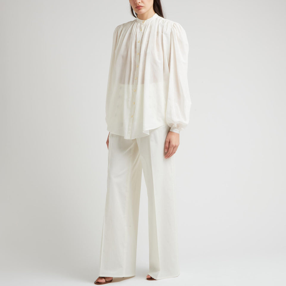 Camicia in seta bianca