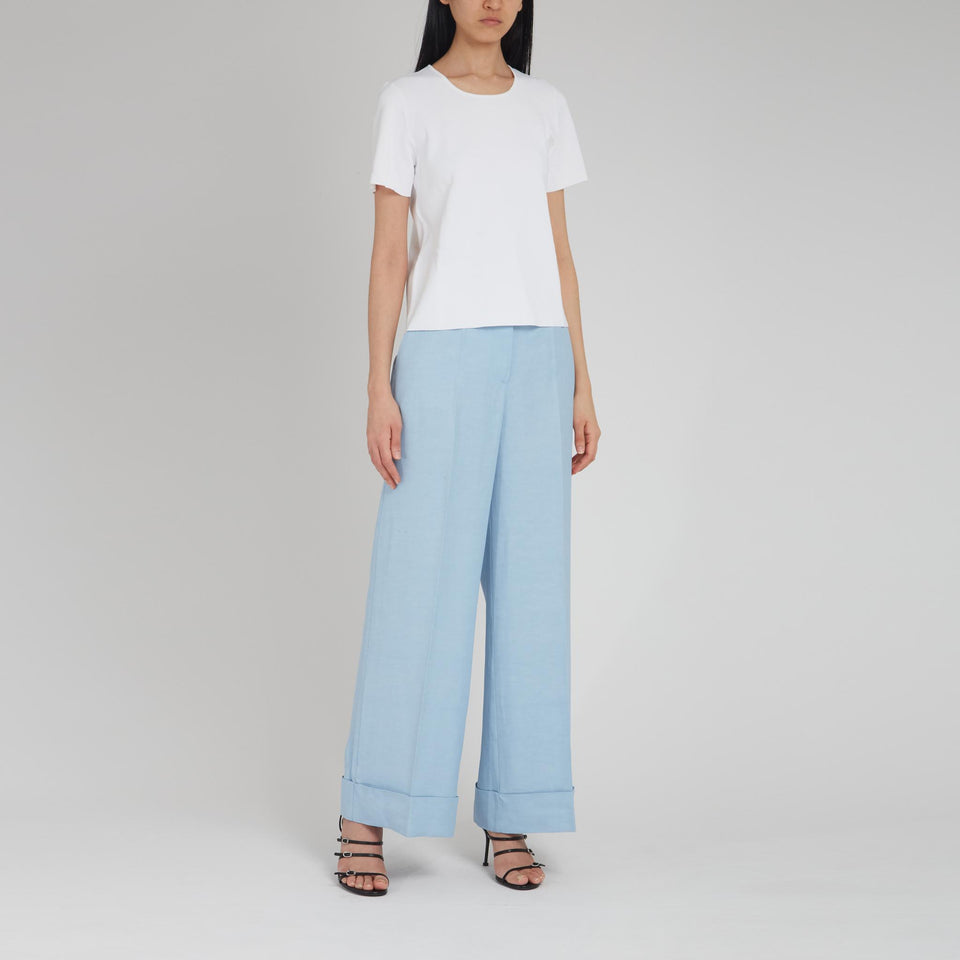 White fabric T-shirt