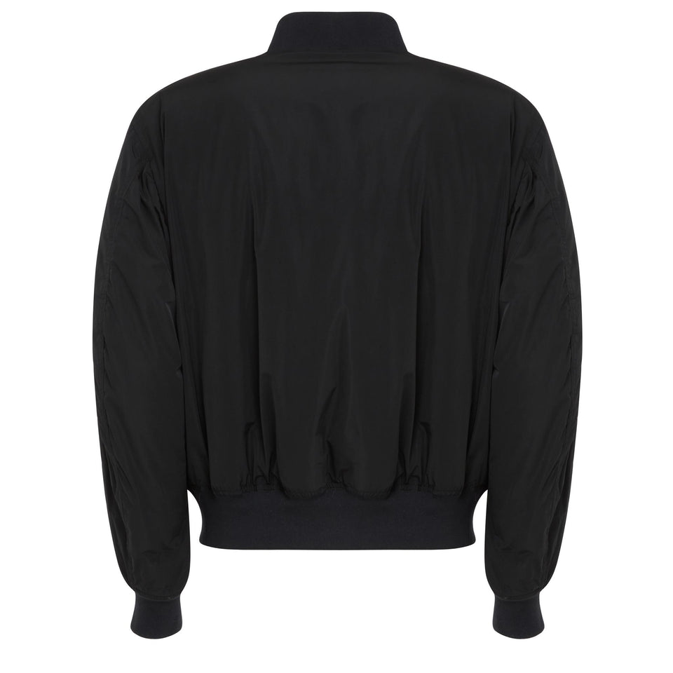 Bomber in tessuto nero