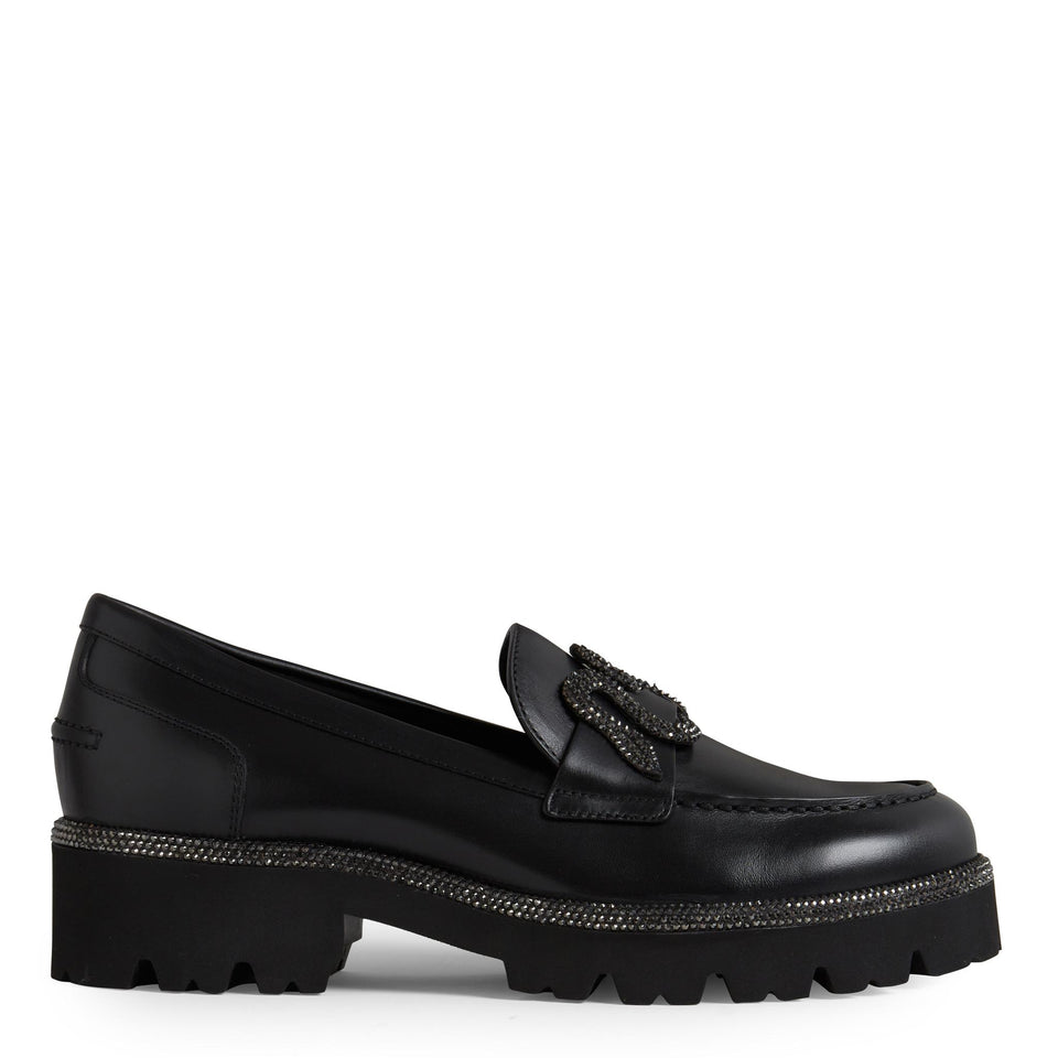 Mocassino in pelle nero C11900-025 0001V213BLACK RENE CAOVILLA 