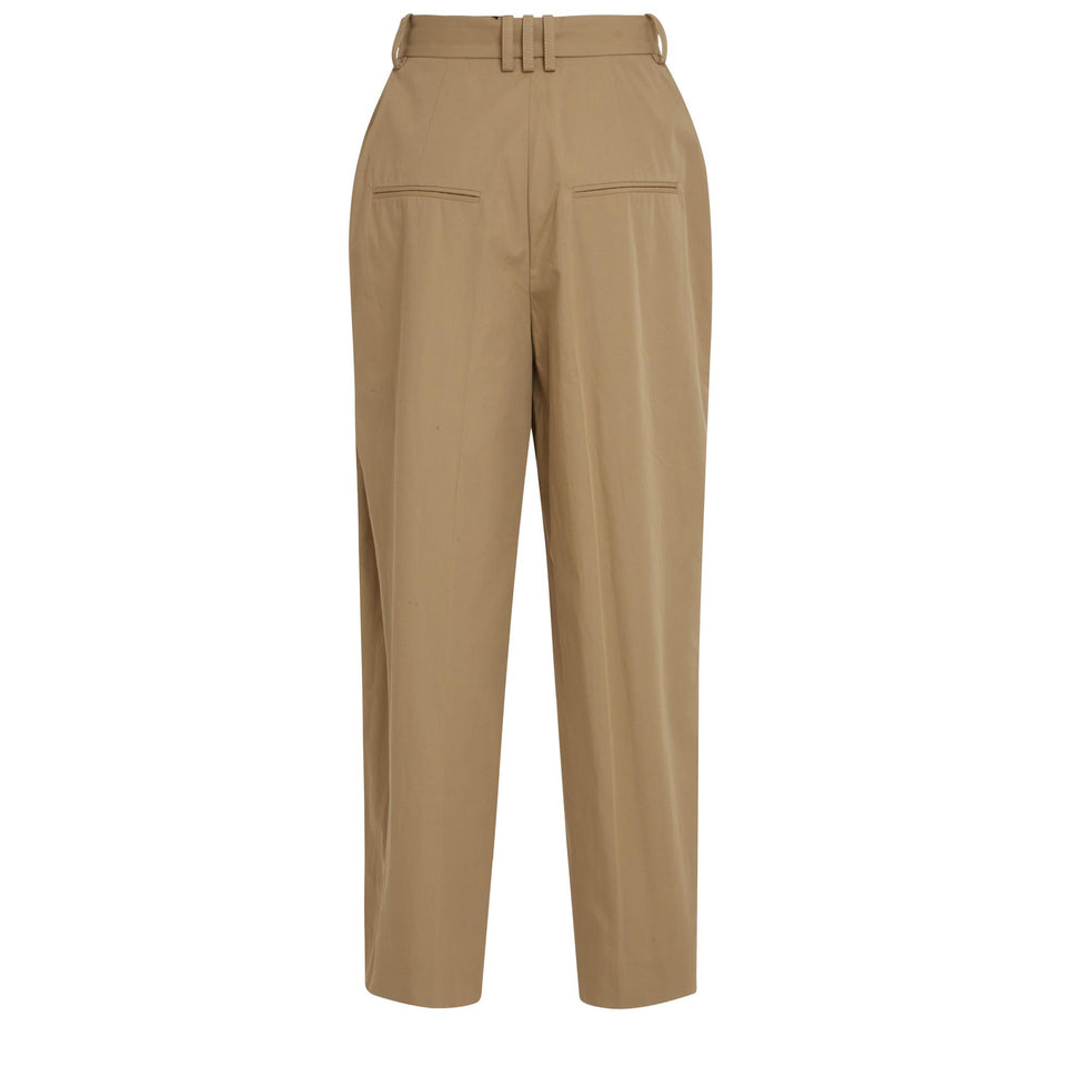 Pantalone in cotone beige