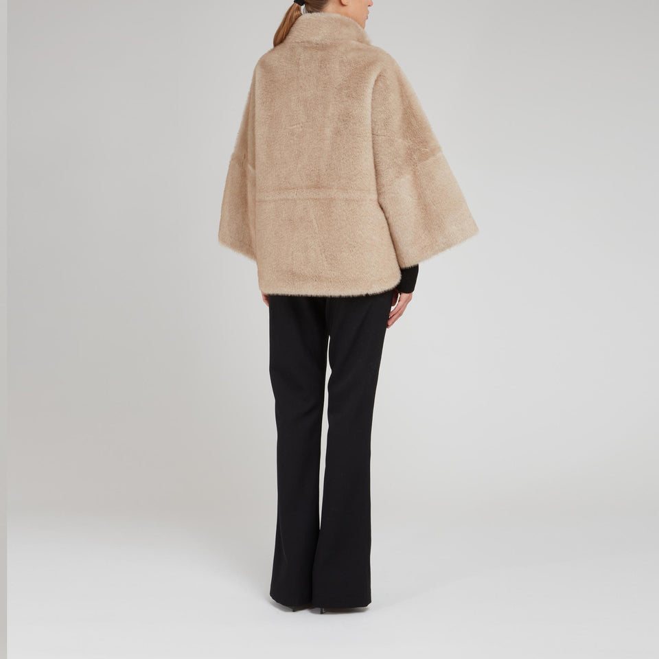 Giacca in shearling beige 8469 SHELL SWORD 