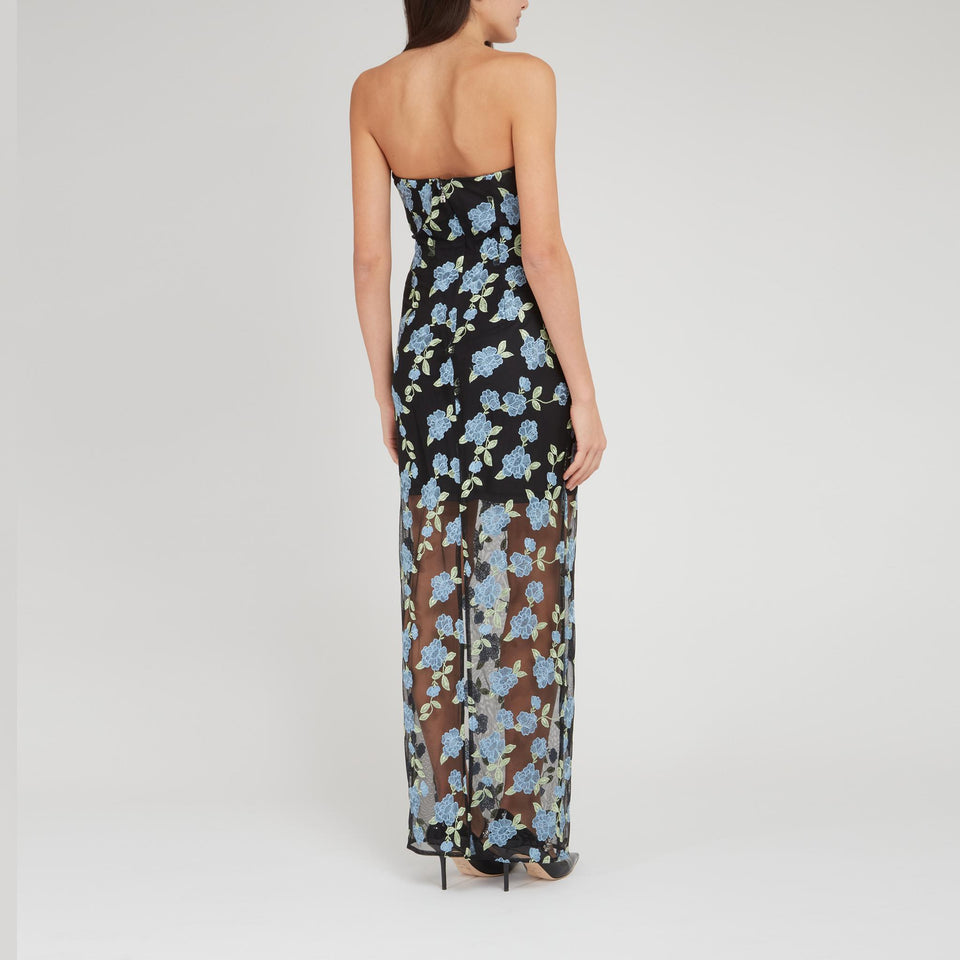 Abito lungo in tessuto multicolor