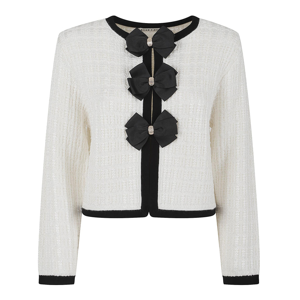 Giacca in tweed bianca CC508553702 B147 ALICE & OLIVIA 