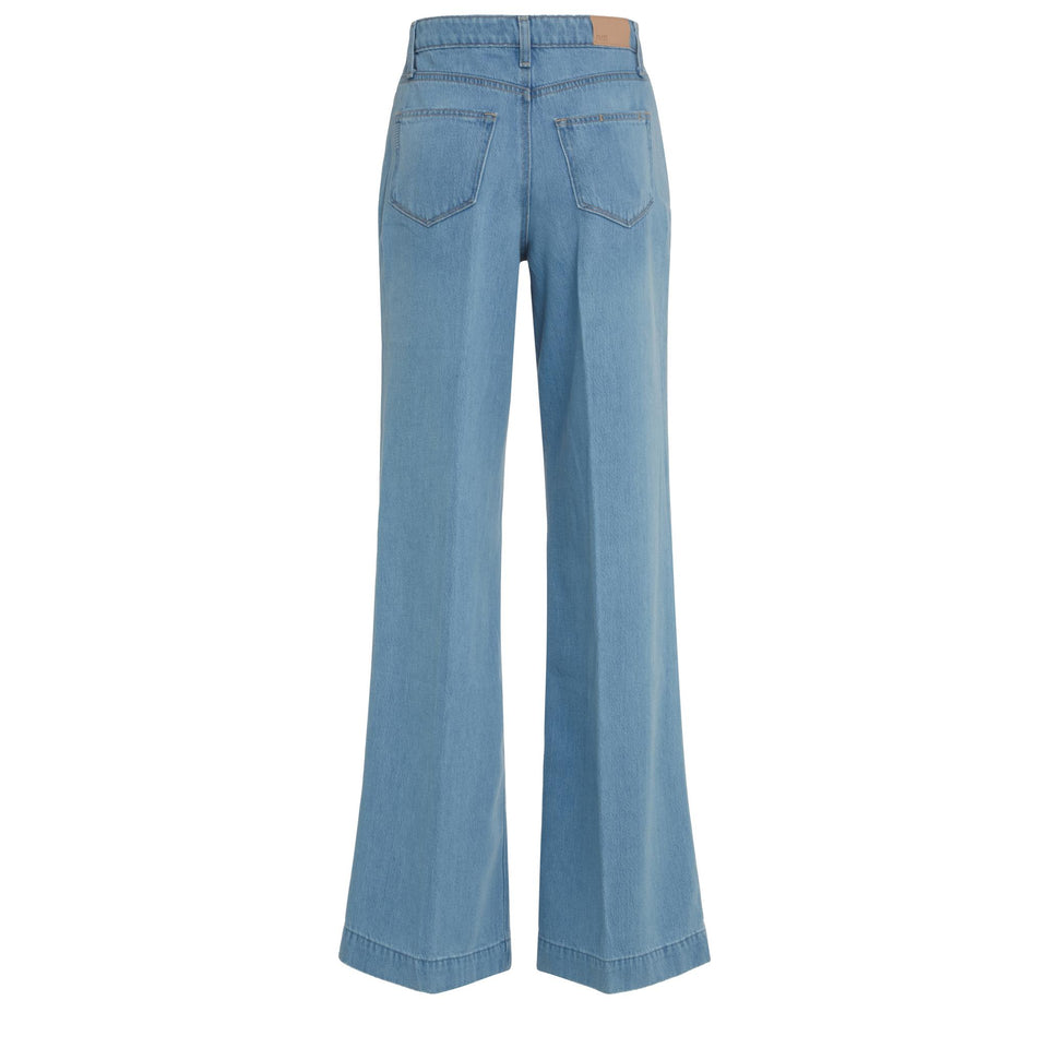 Jeans svasato "Harper" in denim azzurro