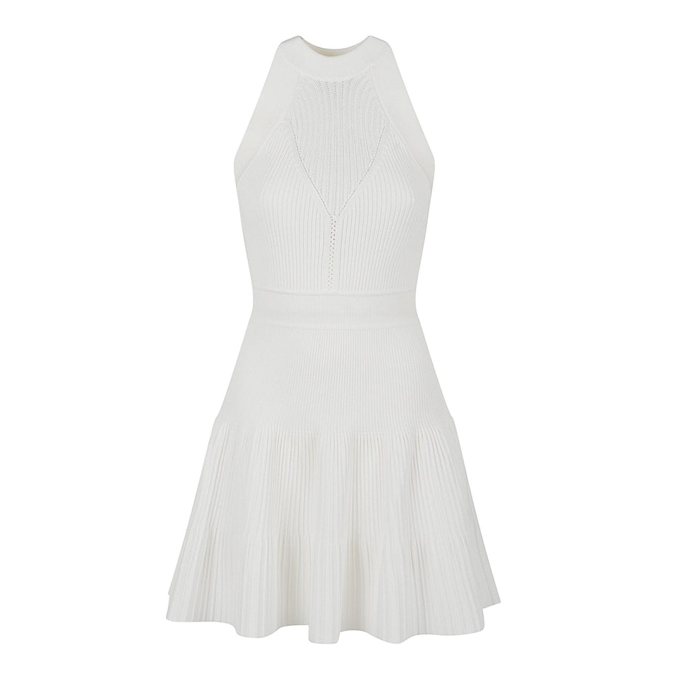 Abito in maglia bianca FF0R5159 KJ150FA BALMAIN 