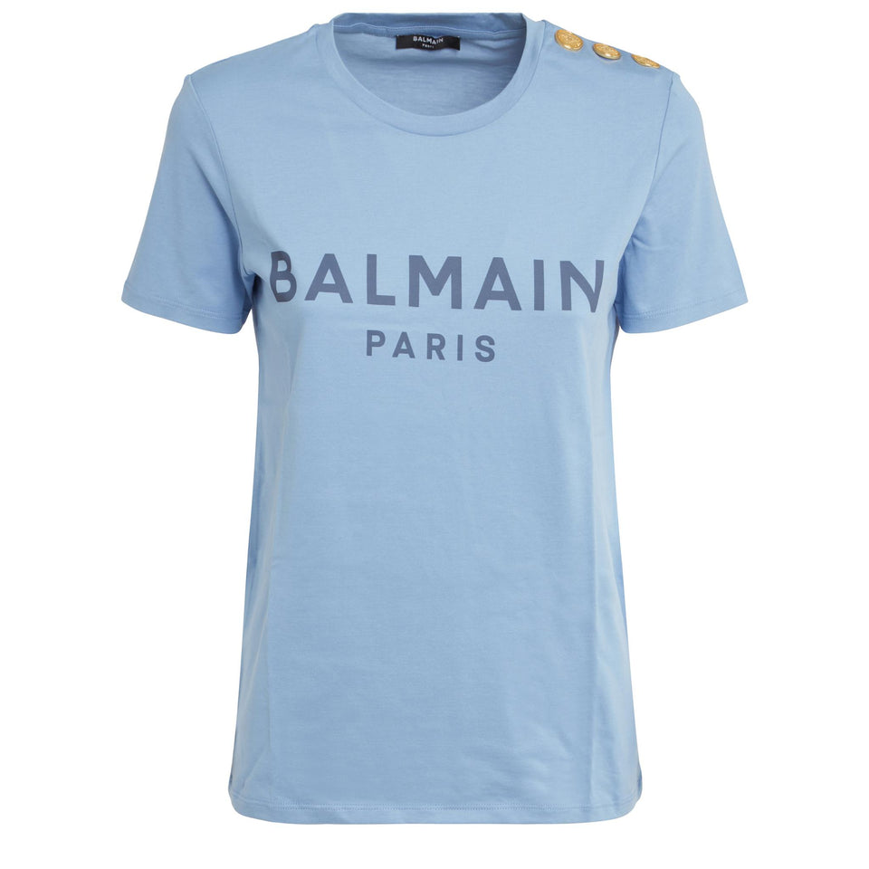 T-shirt in cotone blu