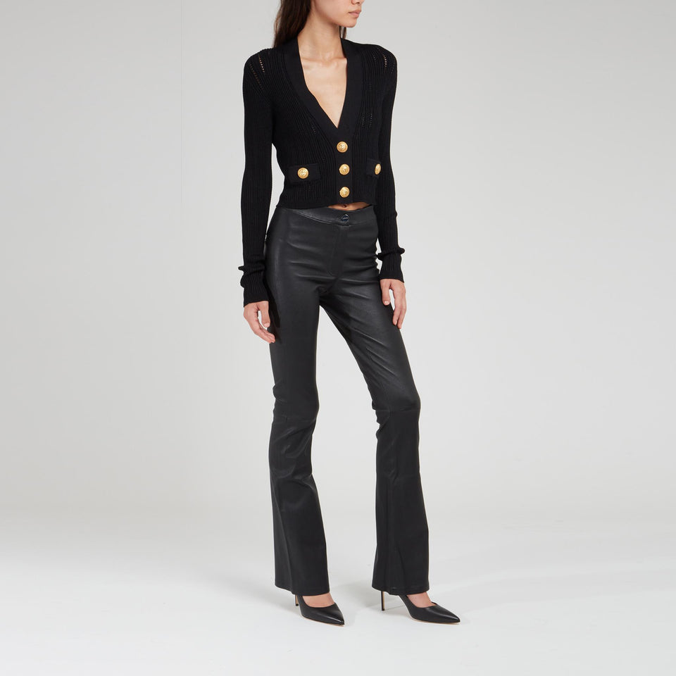 Cardigan in tessuto nero