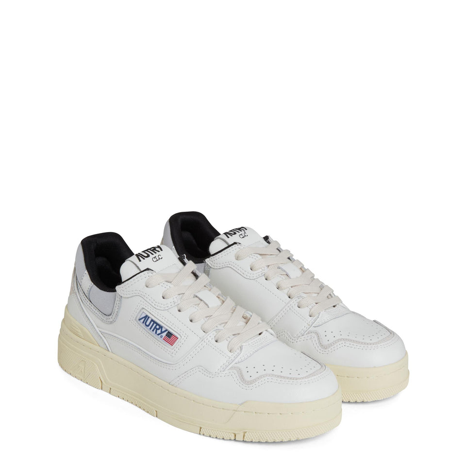 Sneakers "CLC low" in pelle bianca ROLW-MY06 WHT/SILVER AUTRY 