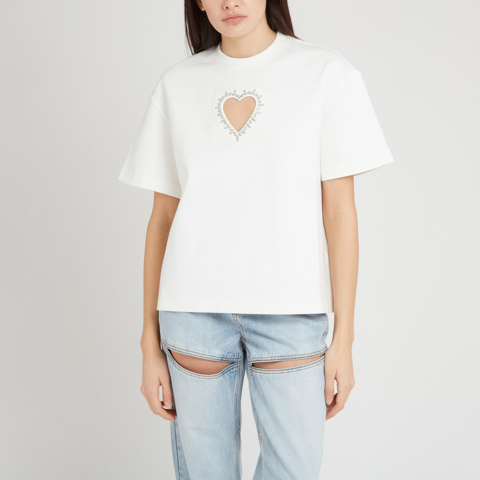 T-shirt in tessuto bianca