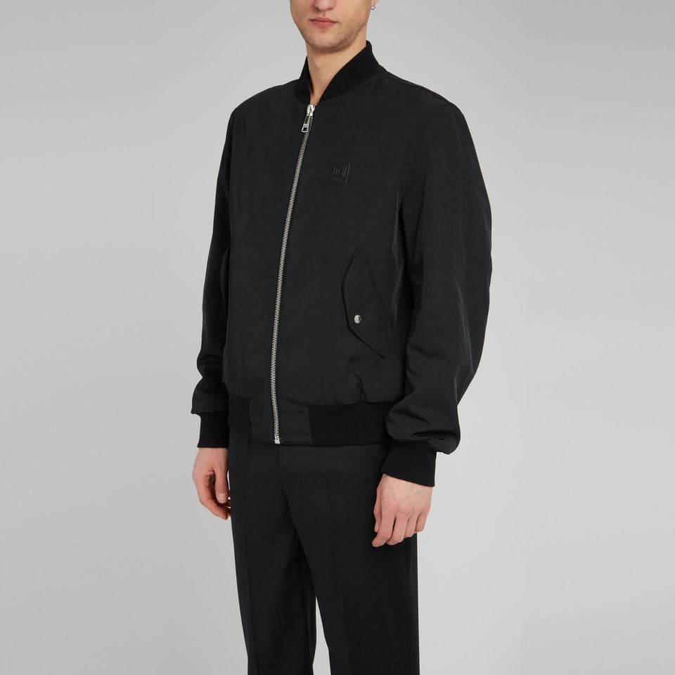 Bomber in tessuto nero