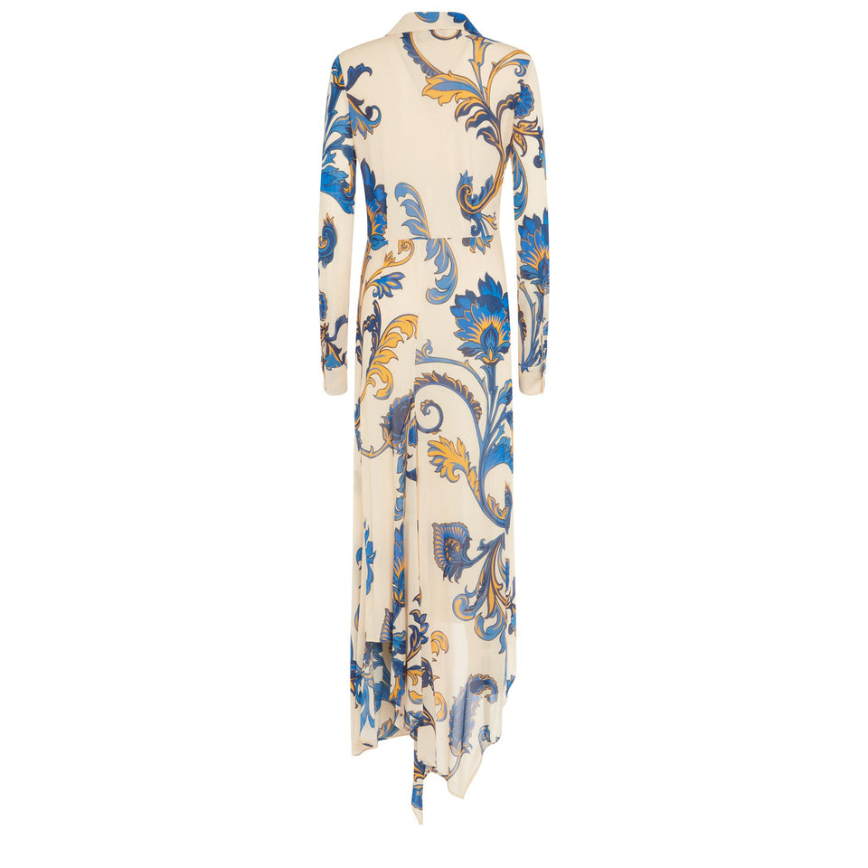 Maxi abito in tessuto multicolor