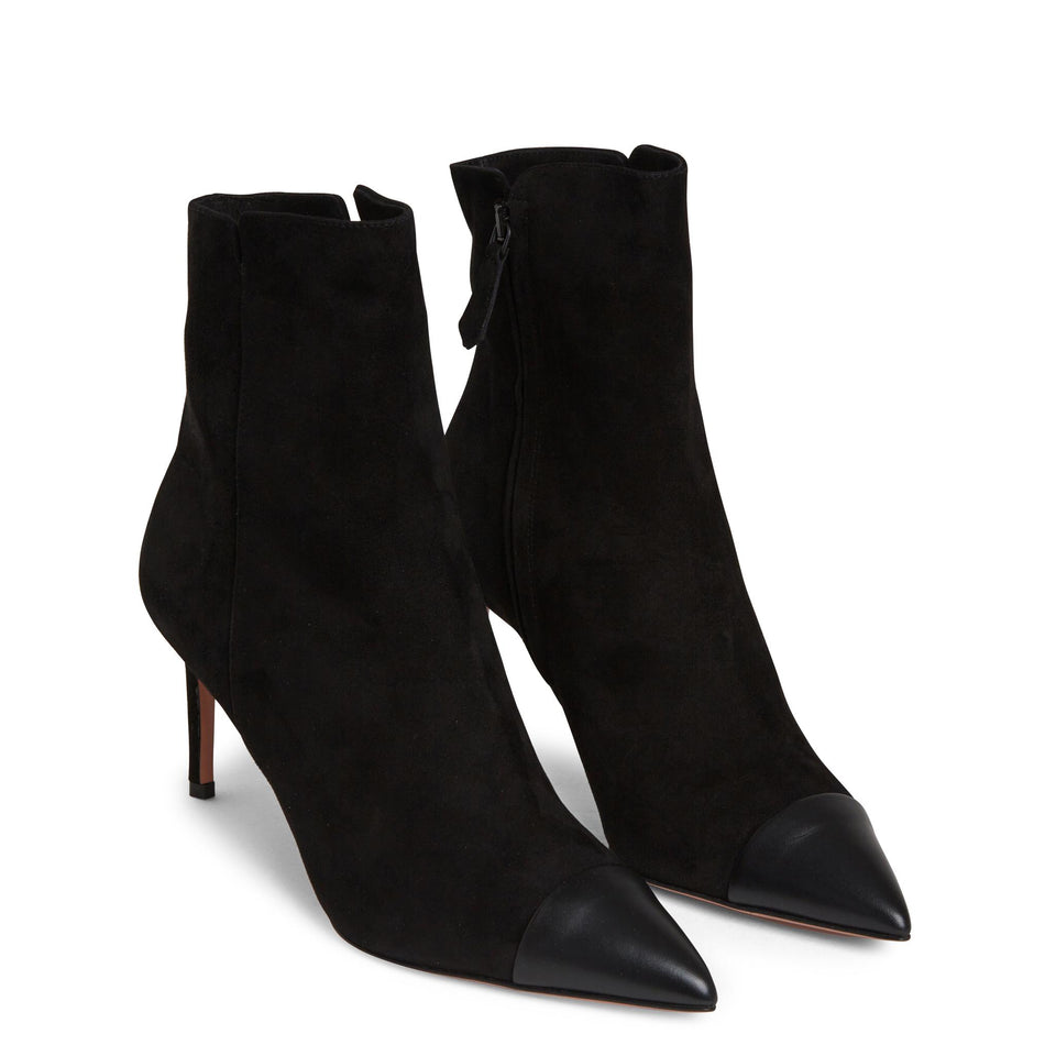 Stivaletto ''Milanese'' in suede nero MLNMIDB0 SCHBLACK AQUAZZURA 