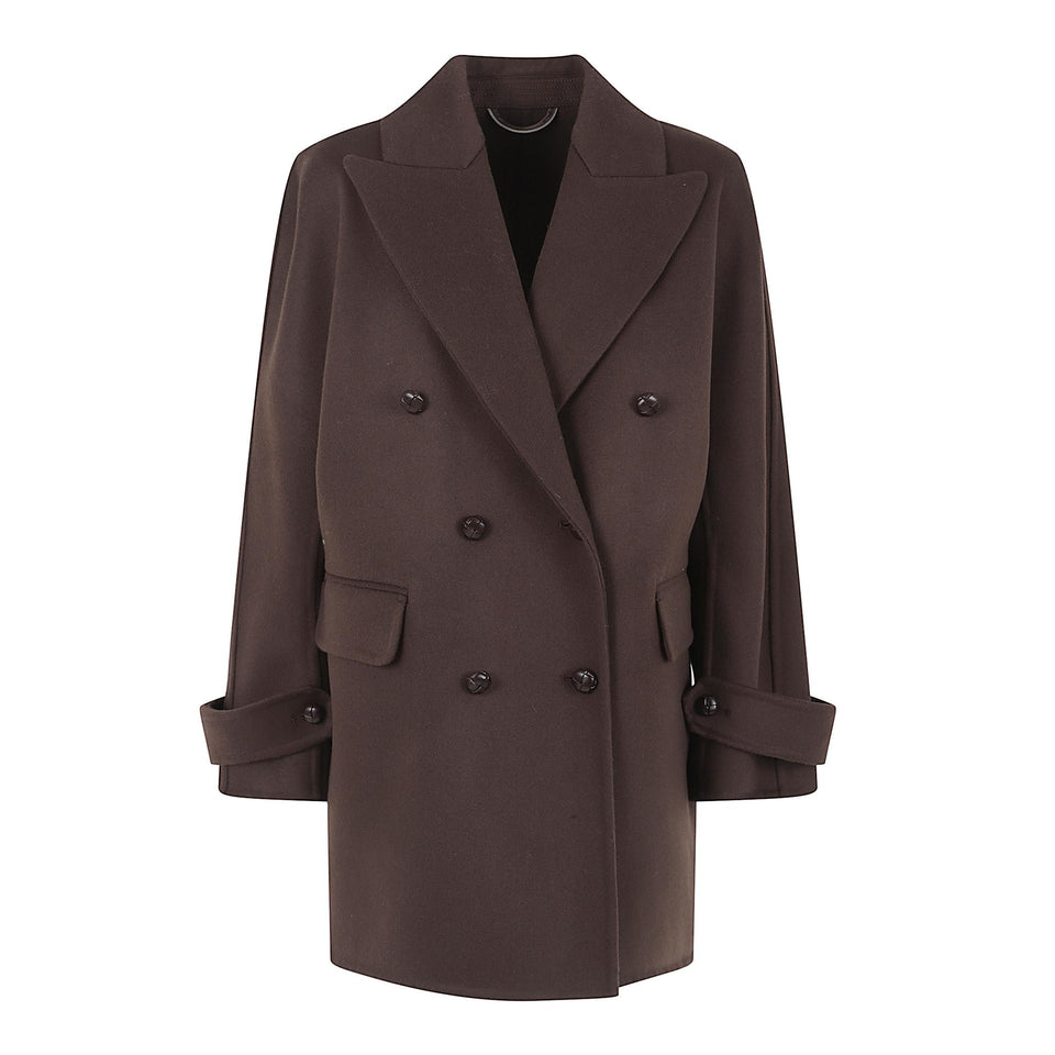 Cappotto in cashmere marrone D476D702 NKW91018 ERMANNO SCERVINO 