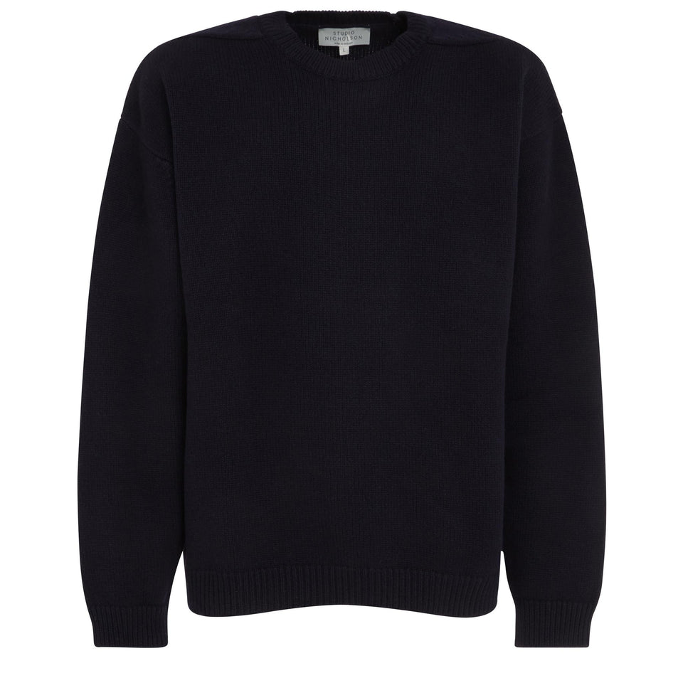 Maglione in lana blu