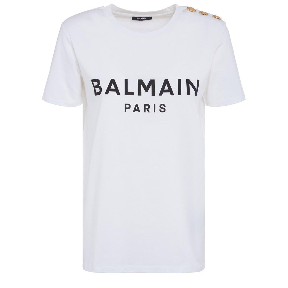 T-shirt in cotone bianca - GIO MORETTI