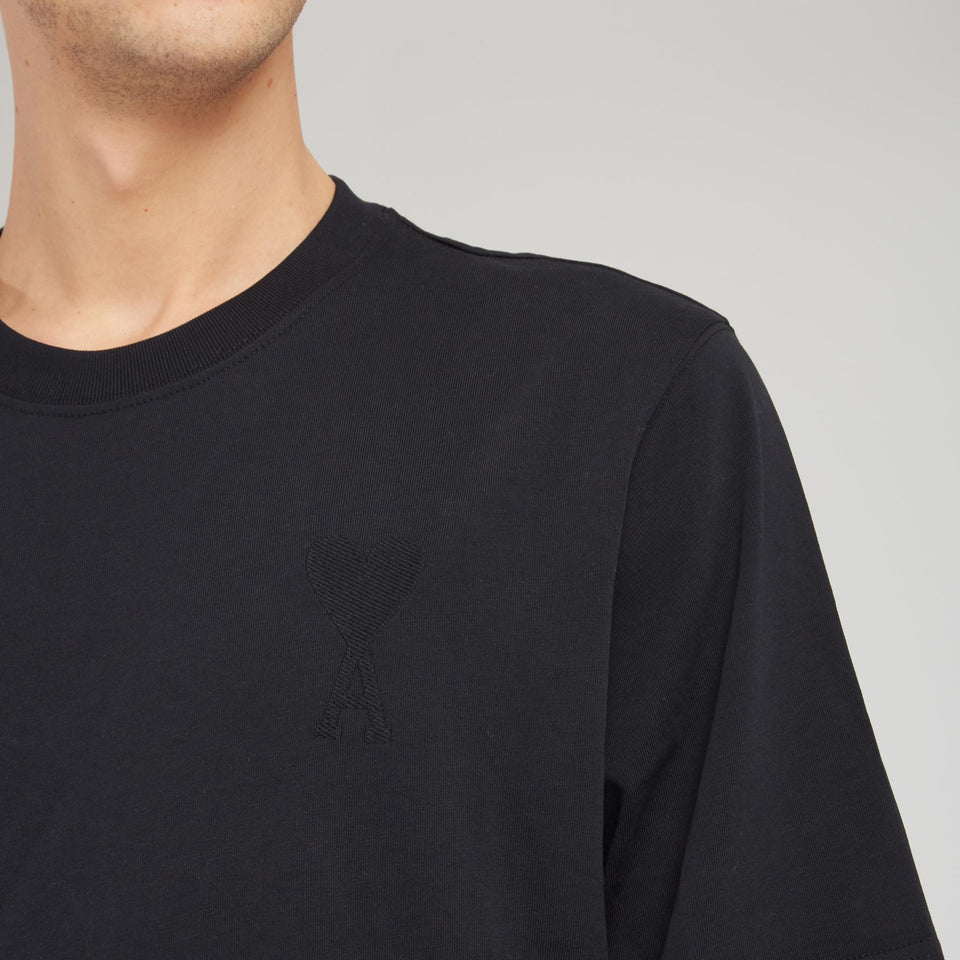 T-shirt "Ami de Coeur" in cotone nera - GIO MORETTI