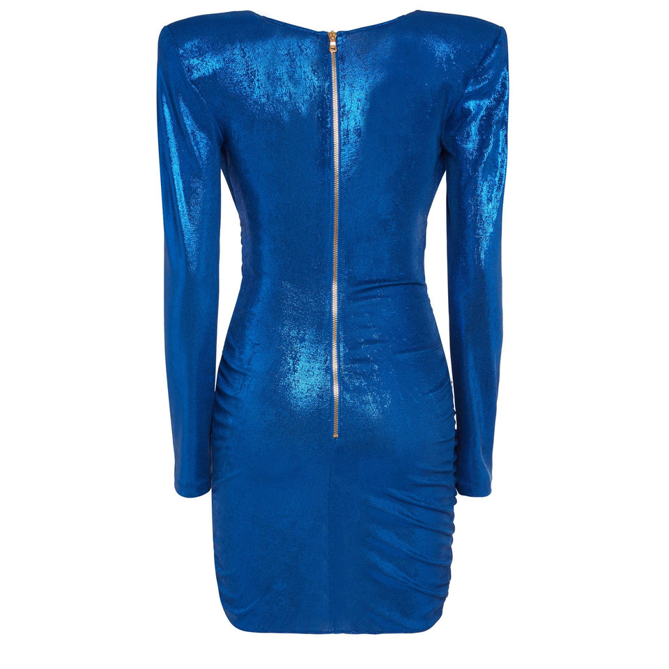 Abito in jersey laminato blu - GIO MORETTI