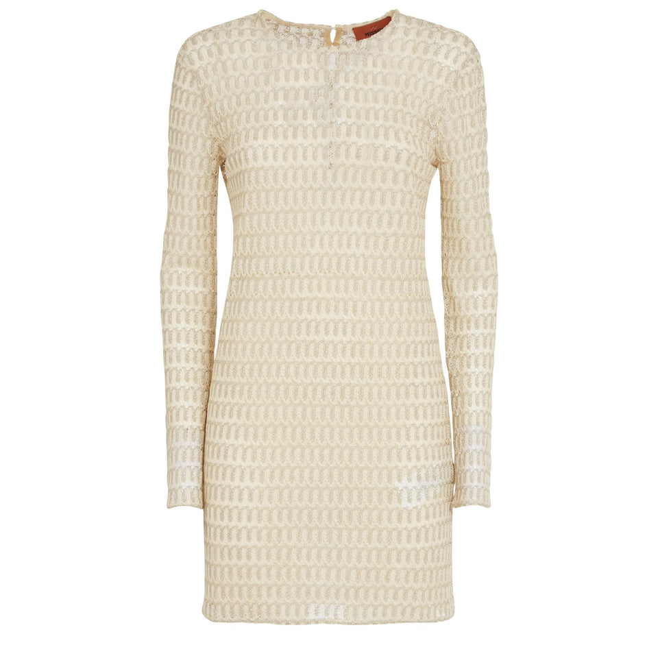 Abito in tessuto beige