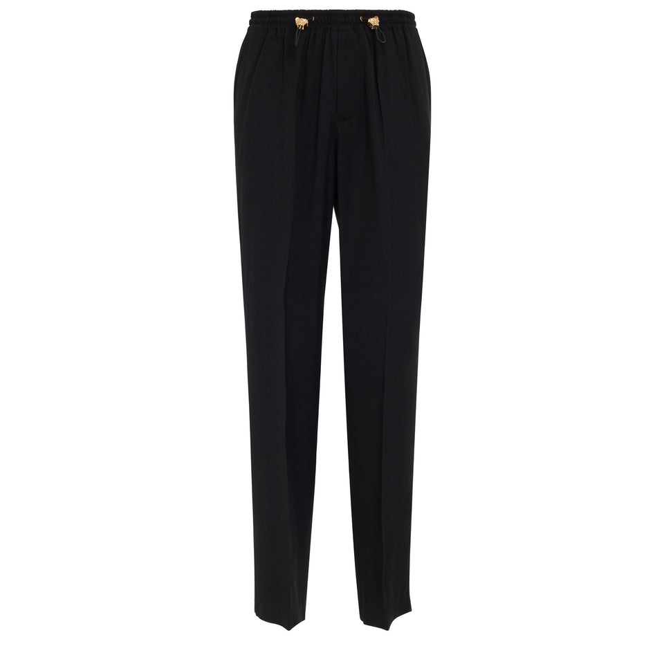 Black fabric trousers