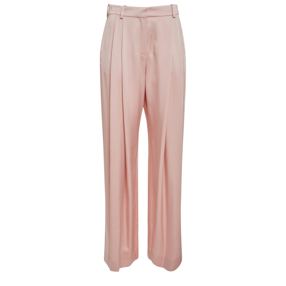 Pantalone in satin rosa