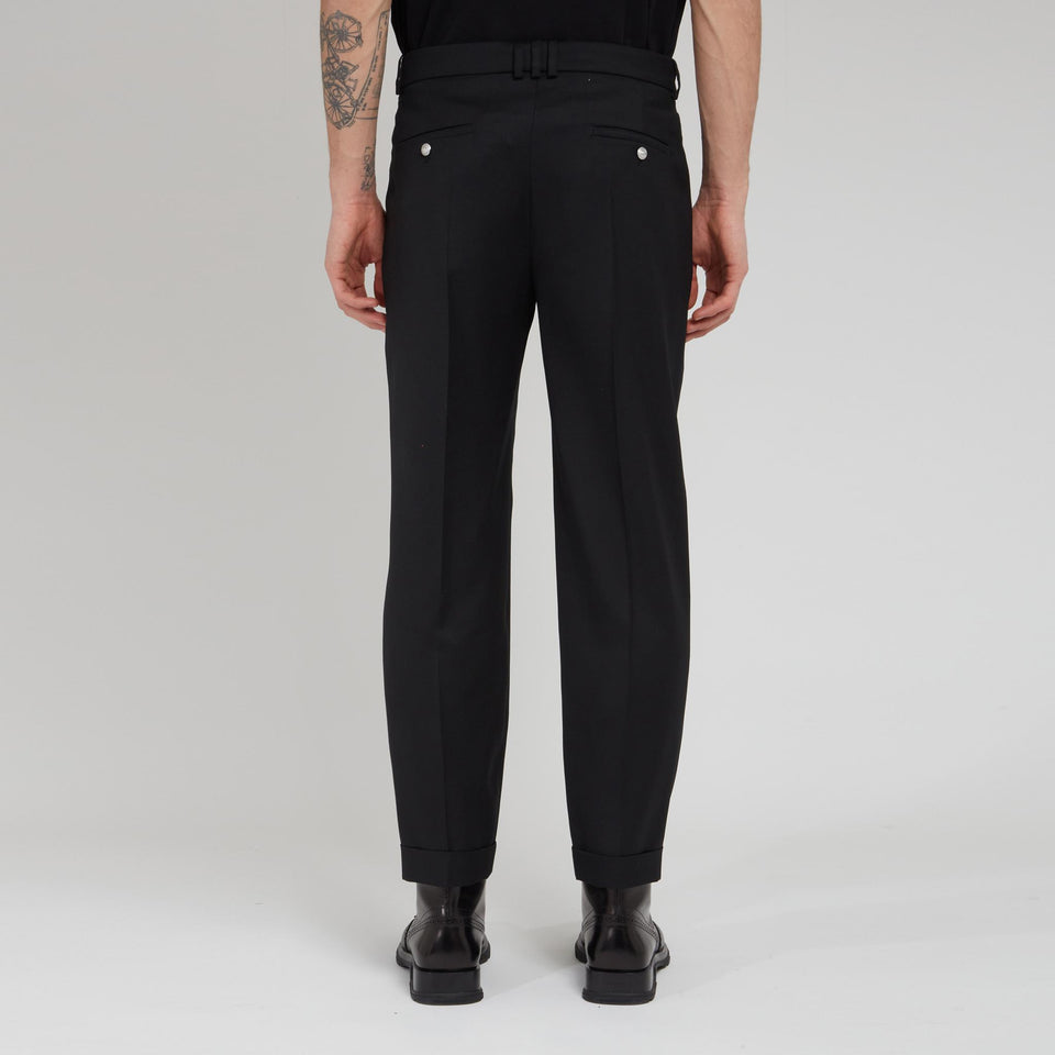 Pantalone in lana nero