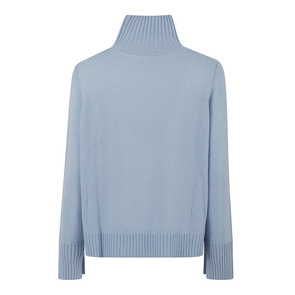 Maglia in cashmere azzurra 255 1117311 ALLUDE 