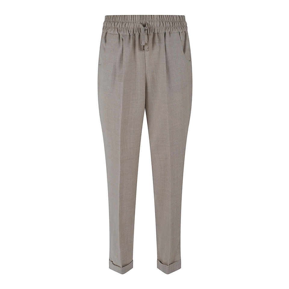Pantalone in lana beige D37102 K0513G01BEIGE KITON 