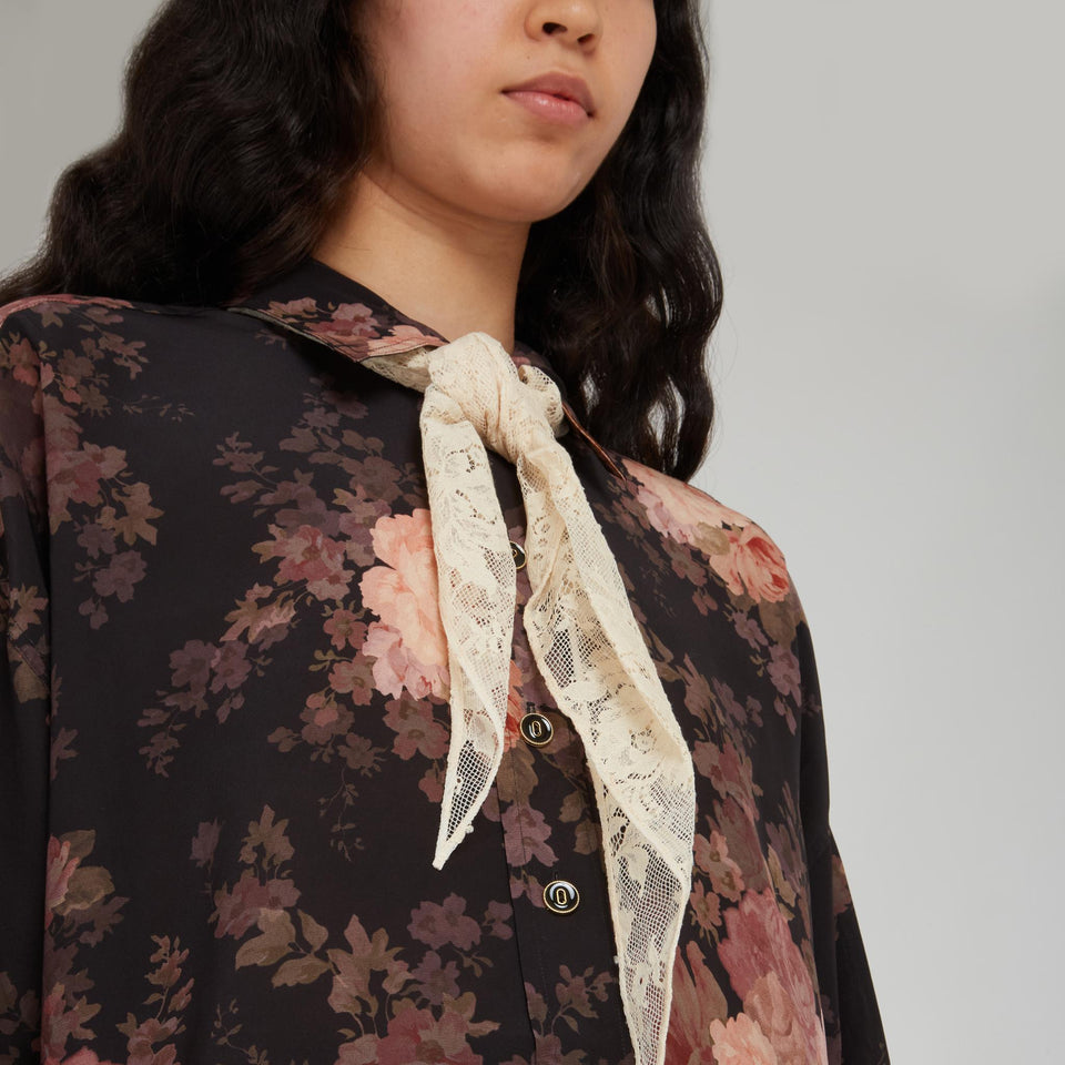 Camicia in seta multicolor