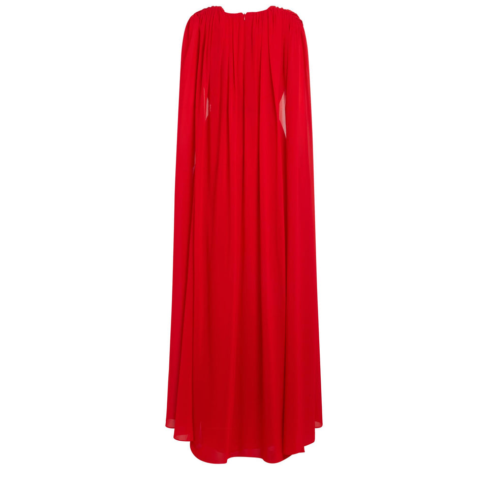 Maxi abito "Zenaida" in tessuto rosso