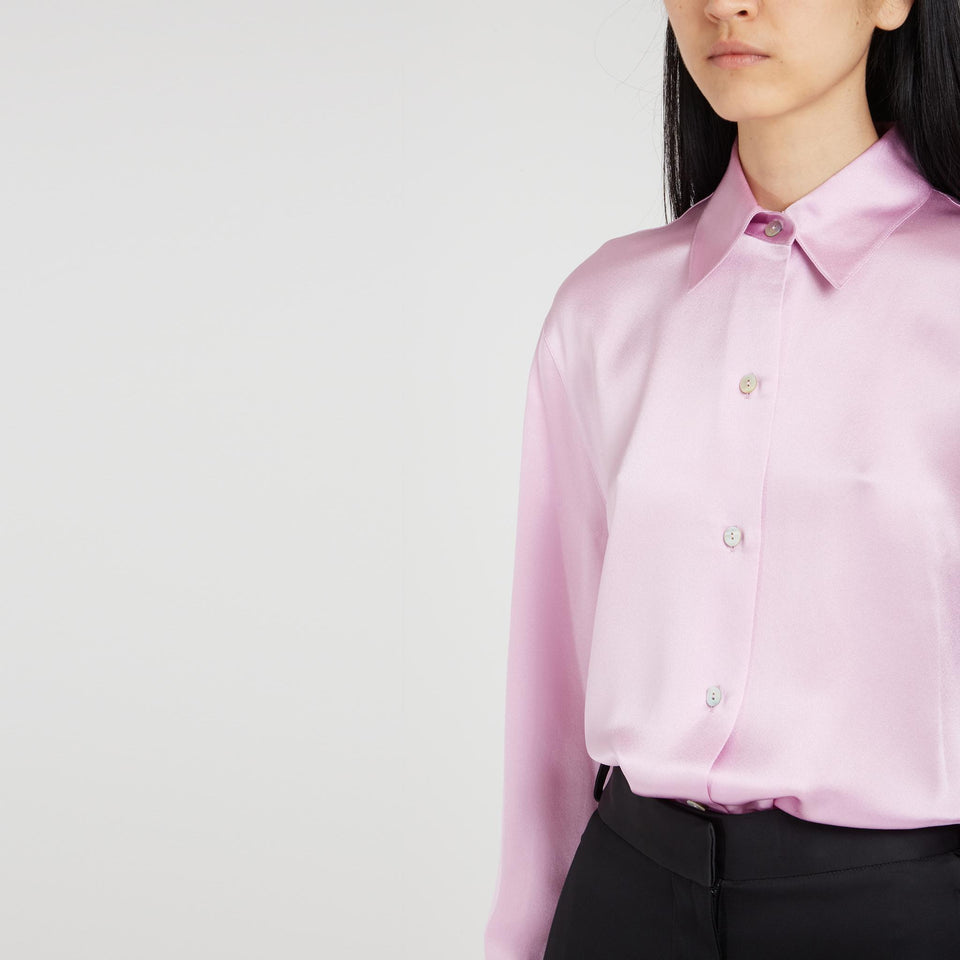 Pink silk shirt