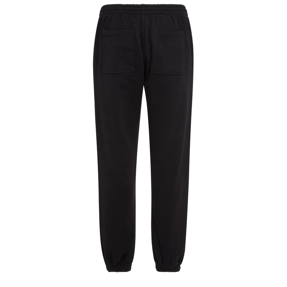 Black cotton jogger pants