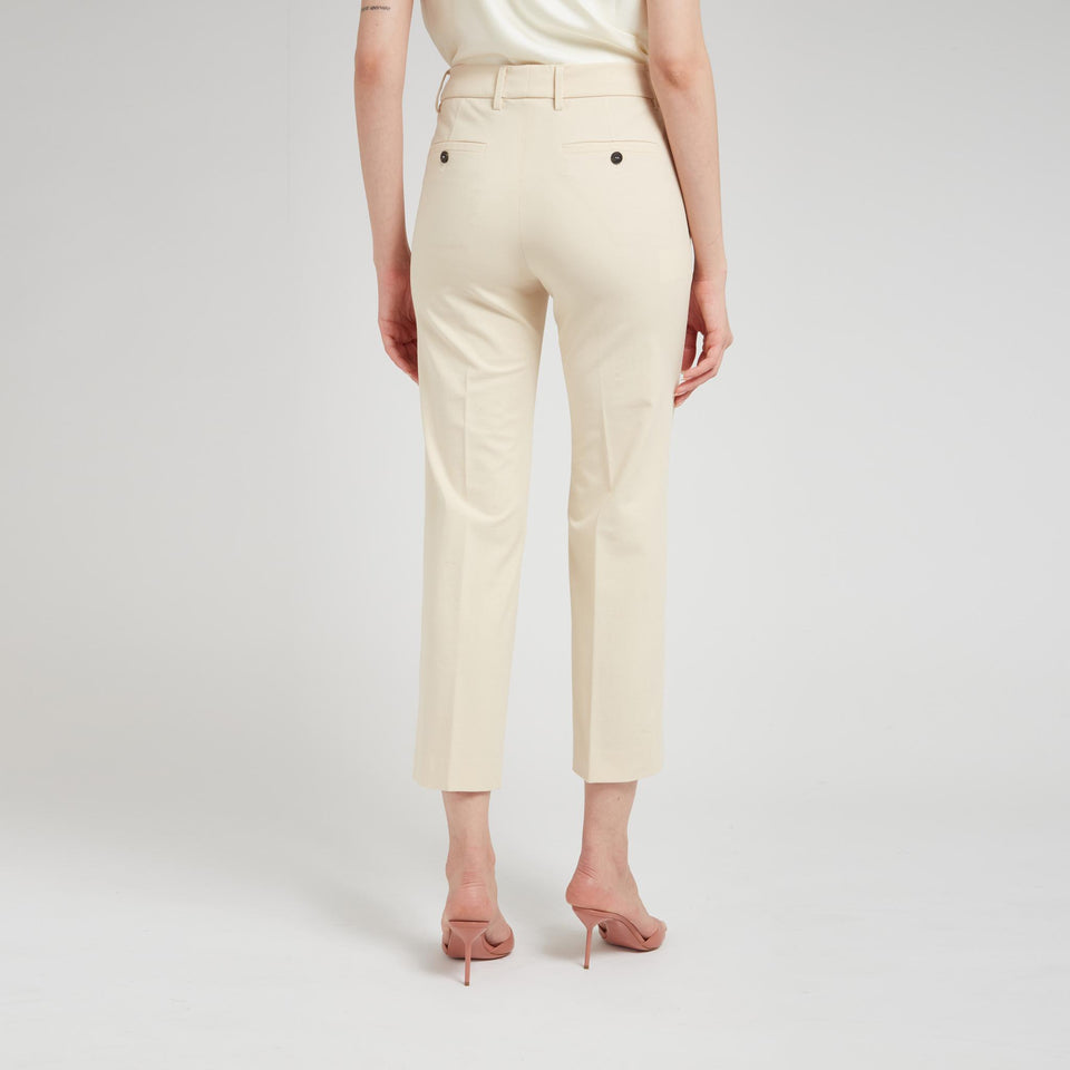 Pantalone in lana beige