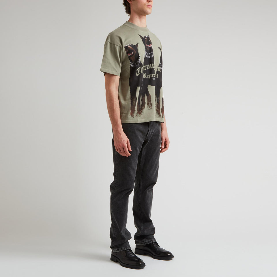 Green cotton T-shirt