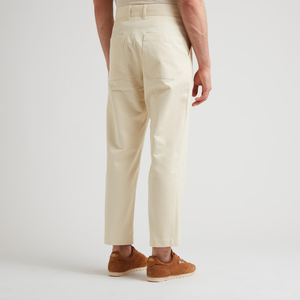 Pantalone "Bill" in cotone bianco