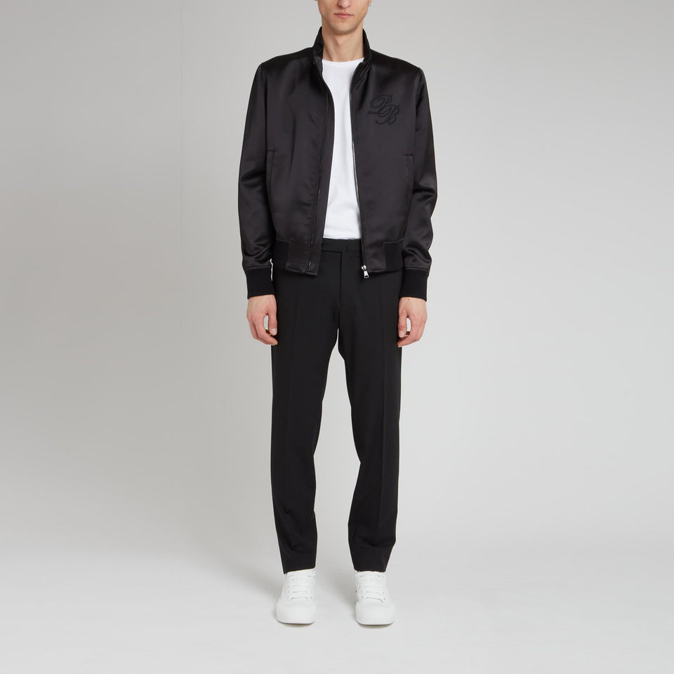 Bomber in tessuto nero