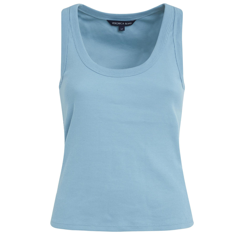 Canotta "Birke" in cotone azzurra