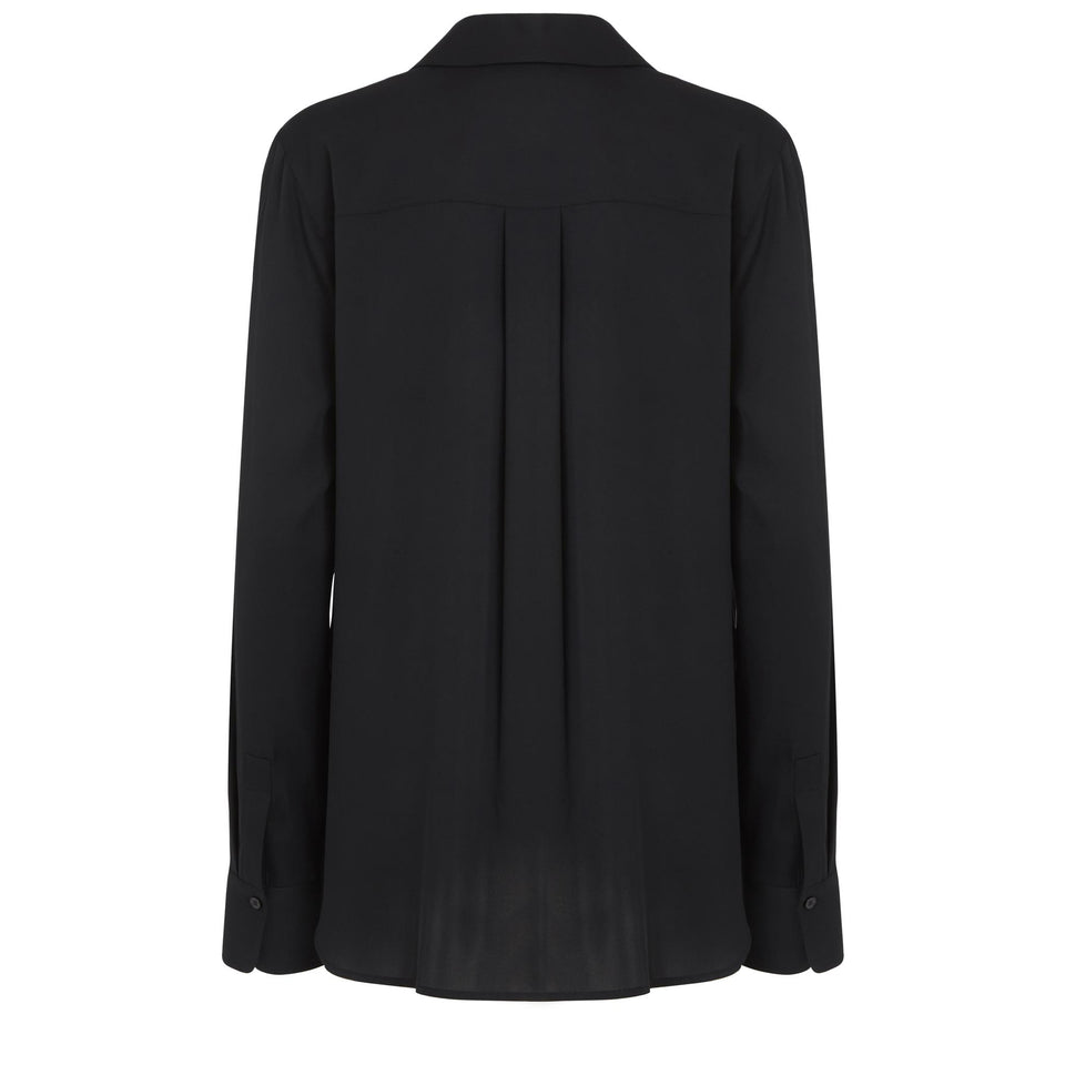 Black silk shirt