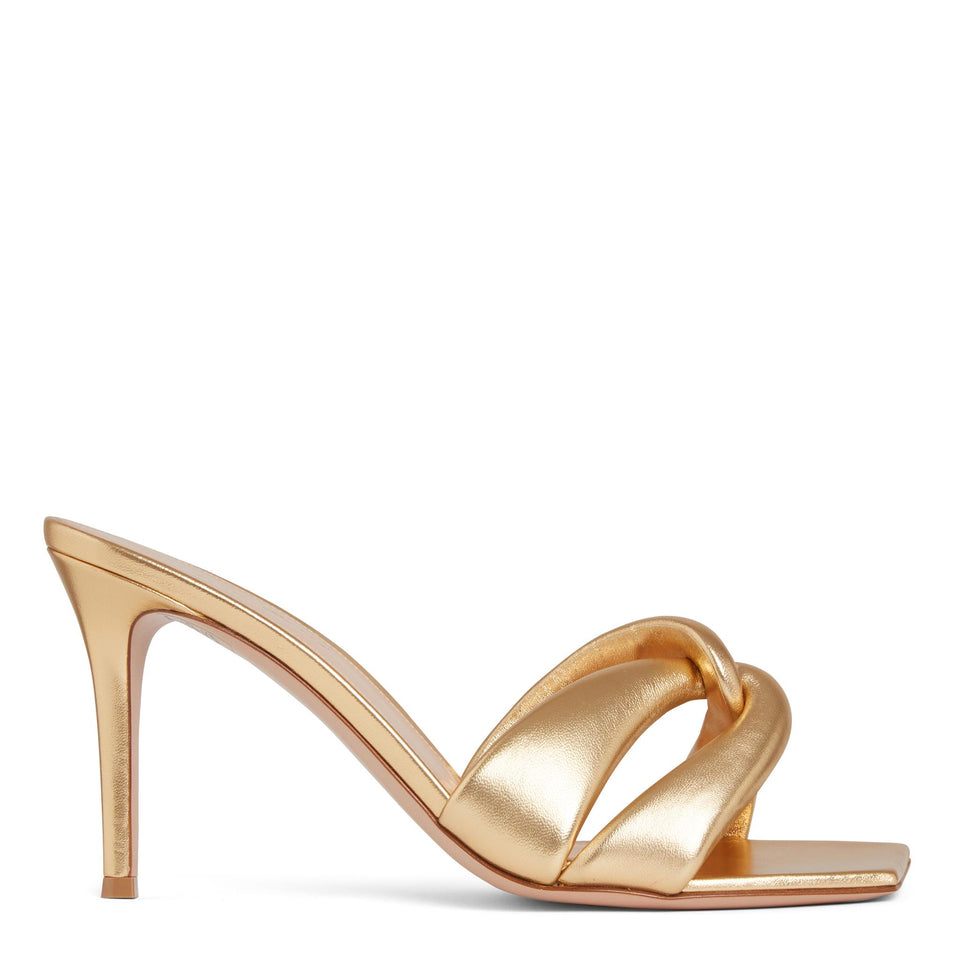 Sandali ''Mules Amour 85'' in pelle oro G10012 85RICNPSMEKO GIANVITO ROSSI 