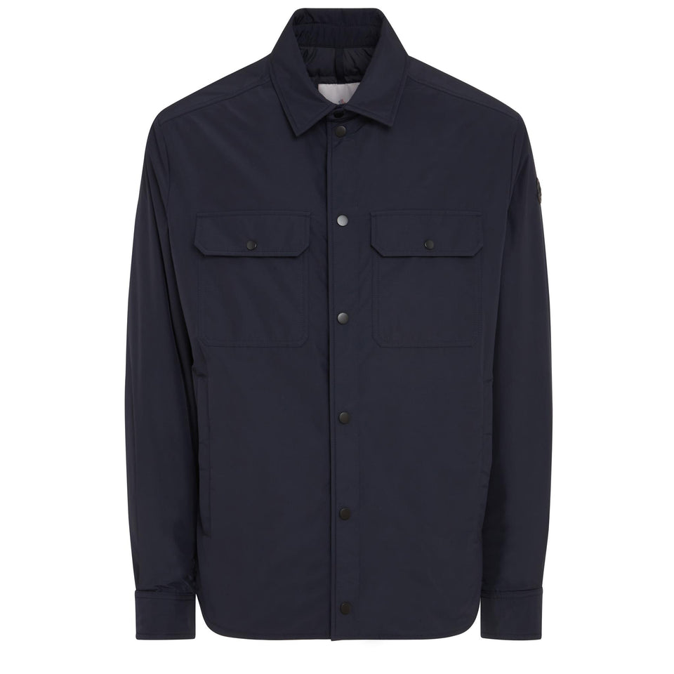 "Ostalous" shirt jacket in blue fabric