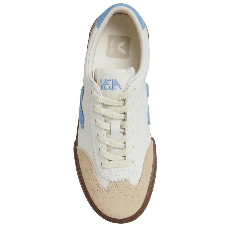 Sneakers ''Volley'' in pelle biana e blu VO2020505 MULTI VEJA 