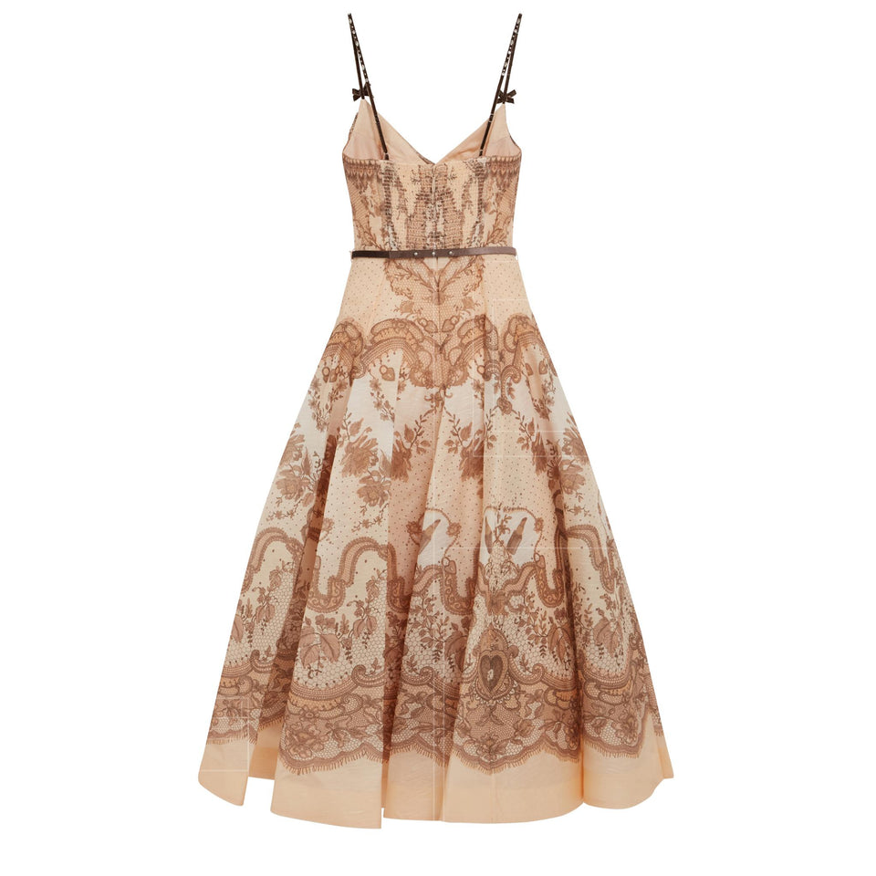 Abito "Crush" in lino multicolor