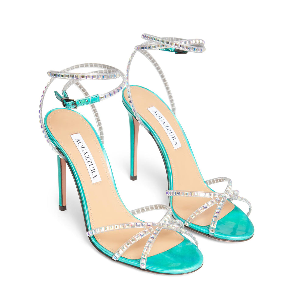 Sandalo "Dance" in pvc azzurro DNCHIGS0 CXVACQ AQUAZZURA 