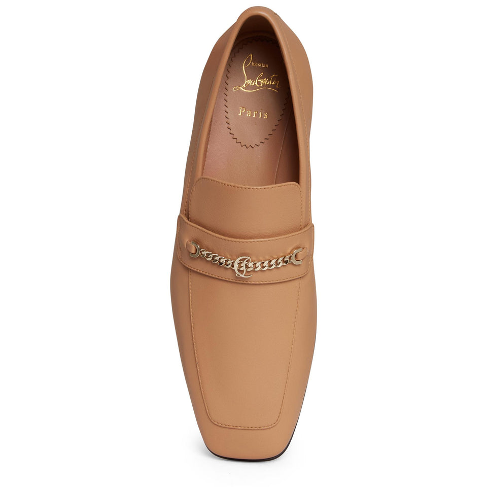 Mocassino "MJ" in pelle beige 1240339 7010 CHRISTIAN LOUBOUTIN 