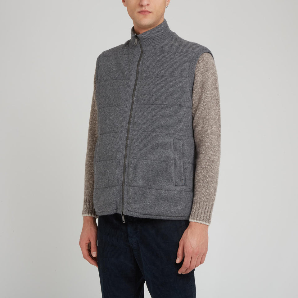 Grey wool vest