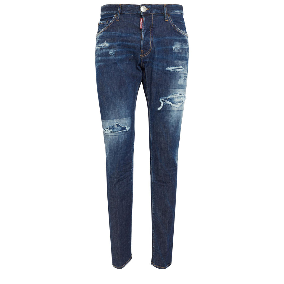 Skinny jeans in blue denim