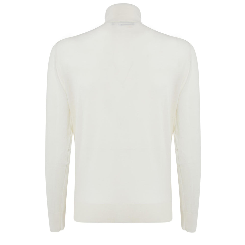 White wool sweater